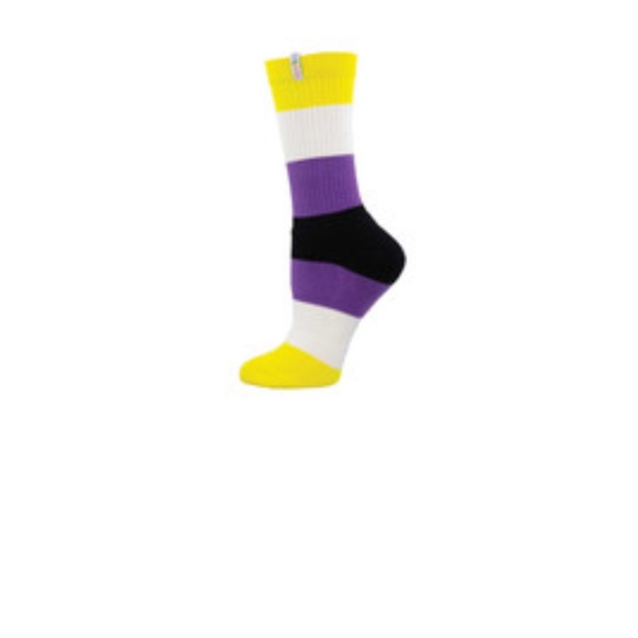 Non-Binary Pride Unisex Crew Socks - Picture 2 of 5